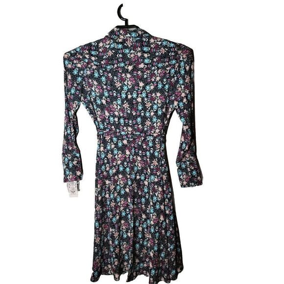 Nanette Lepore NWT Women's Black Moody Treasures Floral Dress Size 2 NEW t22 - Picture 2 of 8